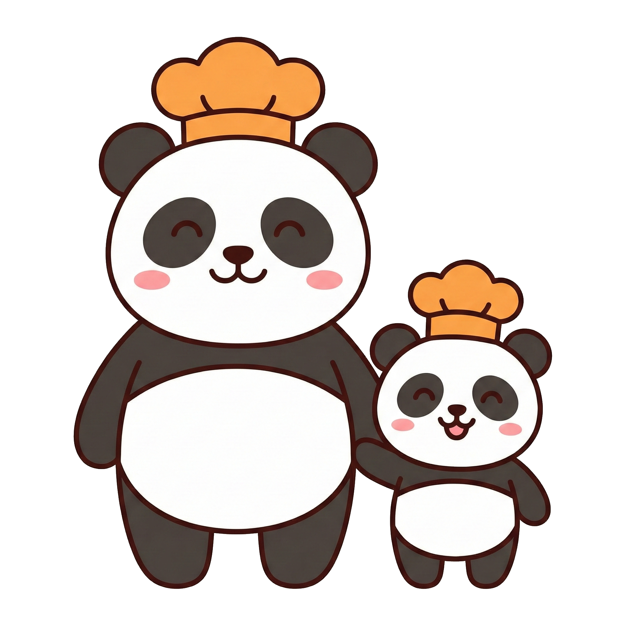 ToddlerBites parent and little panda wearing matching chef hats
